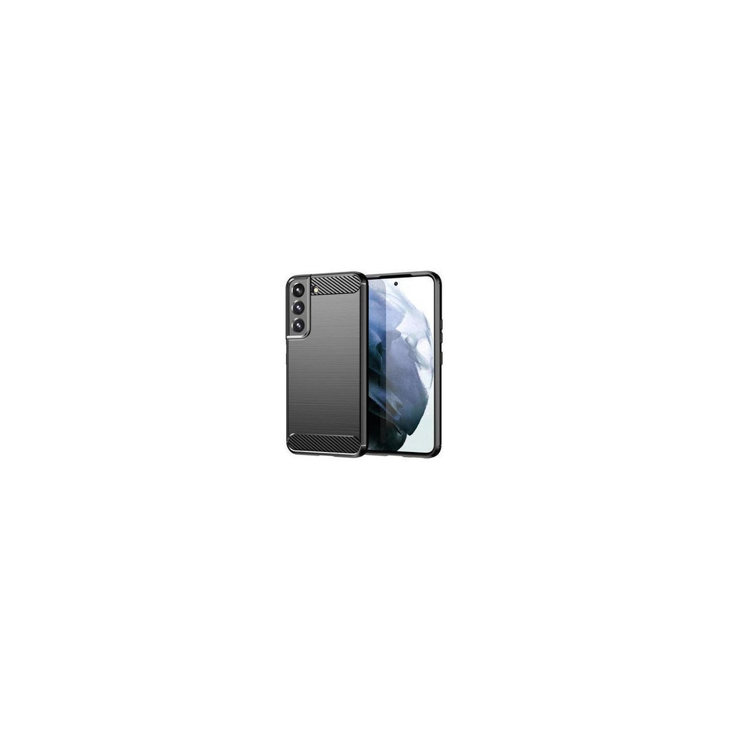 Funda silicona Samsung Galaxy S23, alta protección e inserciones símil a fibra de carbono