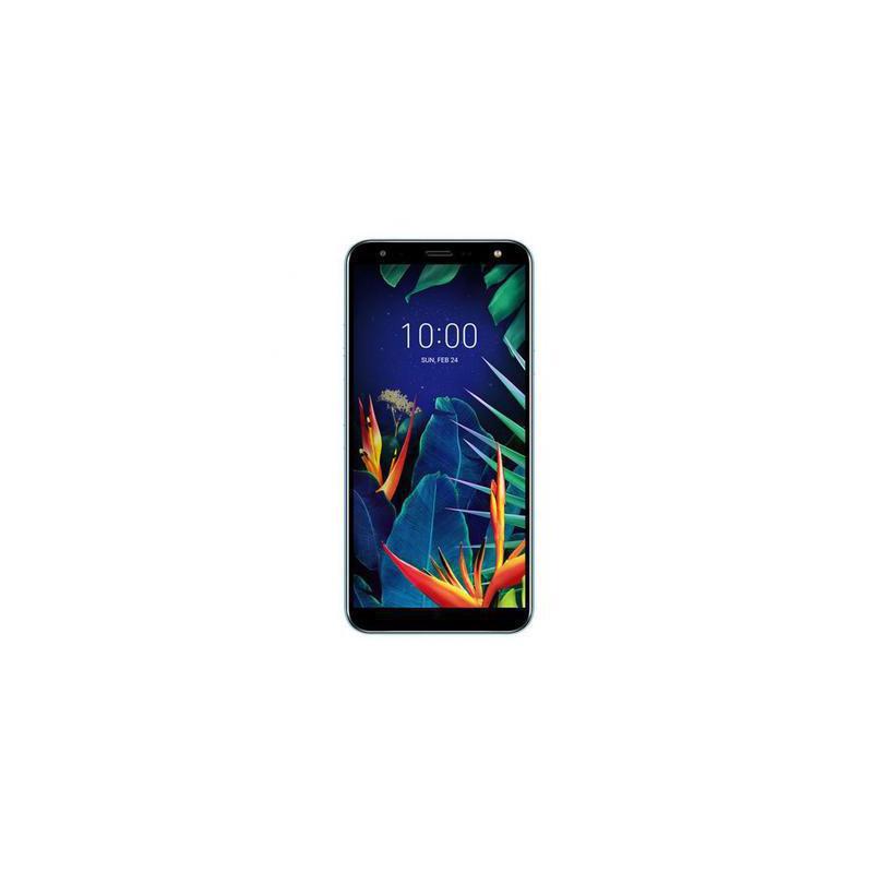 Maqueta original LG K40 con simulación de pantalla encendida, color