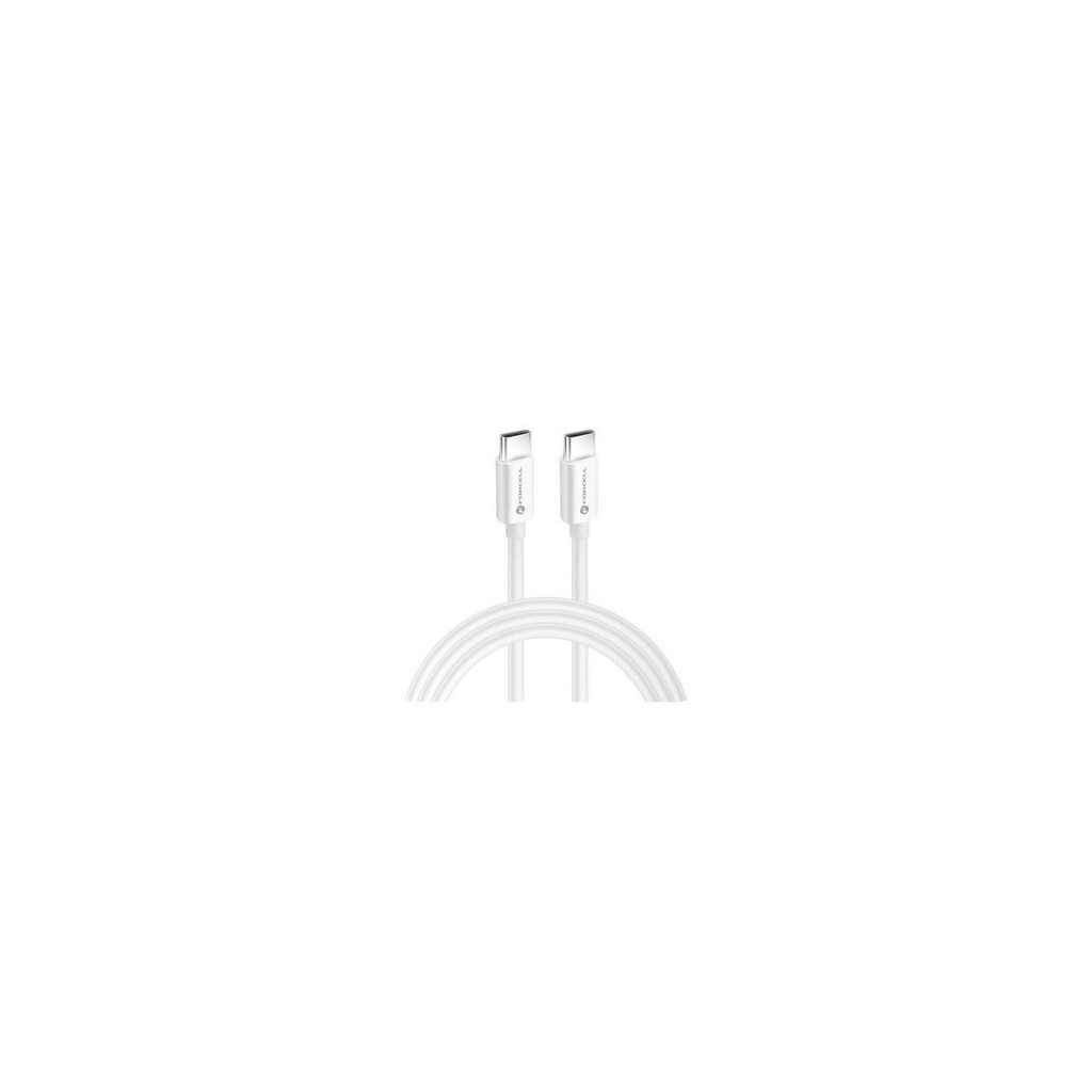 Cable USB-C a USB-C PD hasta 100W 3A, Forcell 2 metro blanco