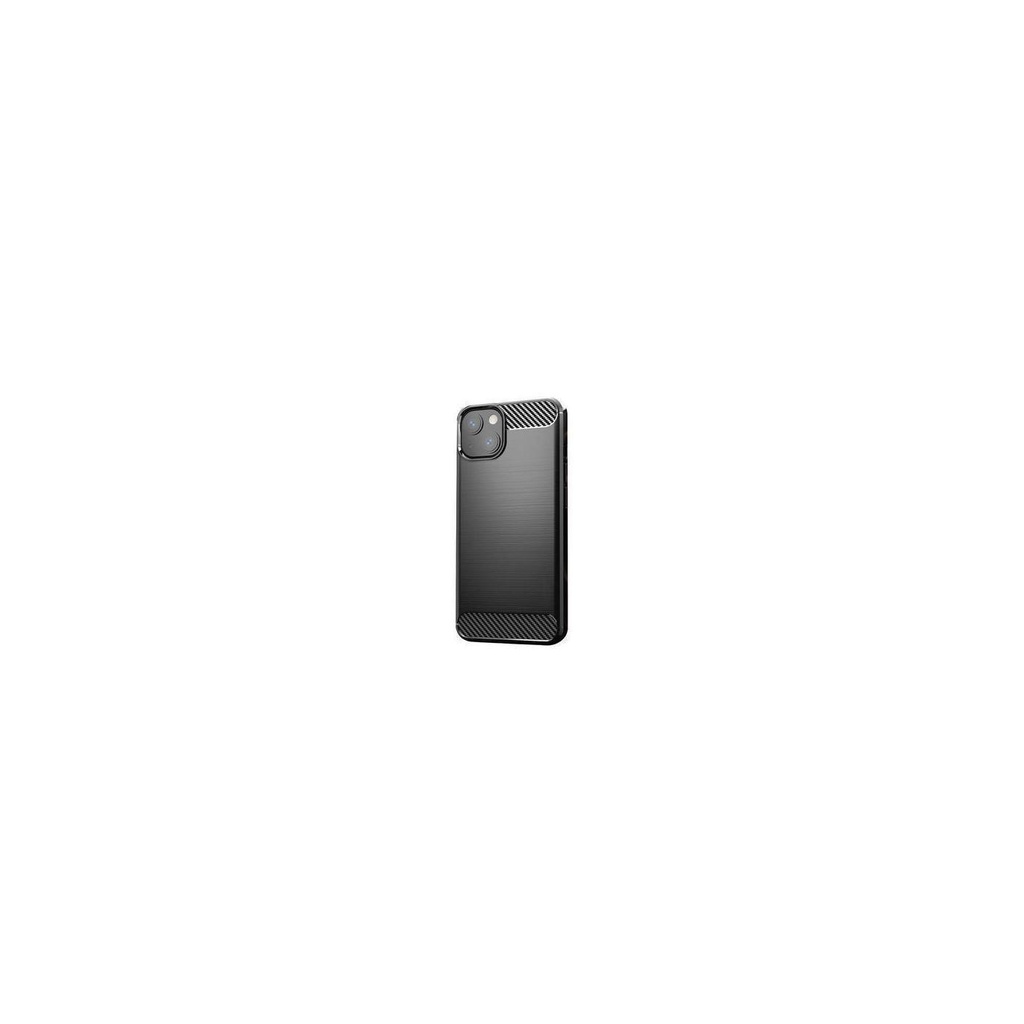 Funda silicona iPhone 14, alta protección e inserciones símil a fibra de carbono