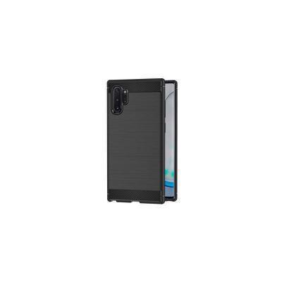 Funda silicona Samsung Galaxy Note 10+, alta protección e inserciones símil a fibra de carbono