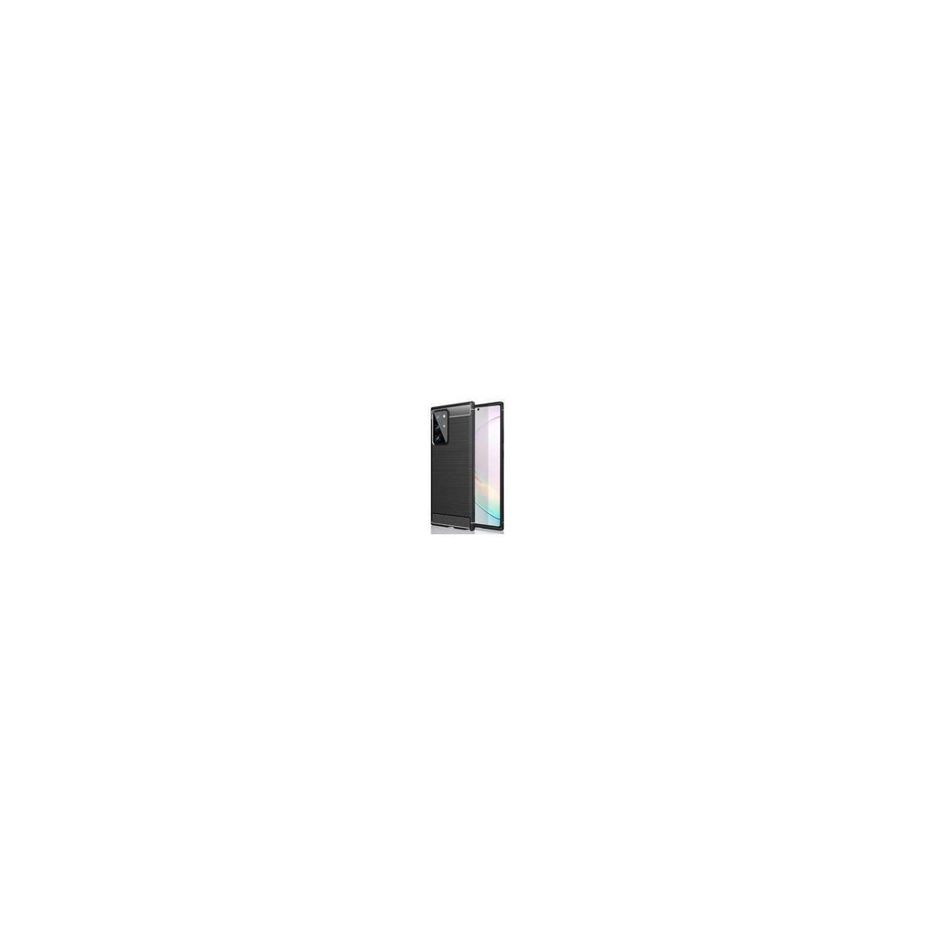 Funda silicona Samsung Galaxy Note 20 Ultra, alta protección e inserciones símil a fibra de carbono
