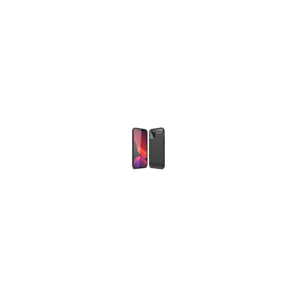 Funda silicona iPhone 12 Pro Max, alta protección e inserciones símil a fibra de carbono