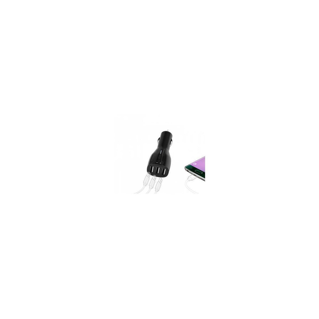 Cargador de coche SBS con 3 puertos USB 4.100mAh