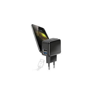Cargador de red SBS 2.1A con doble puerto USB