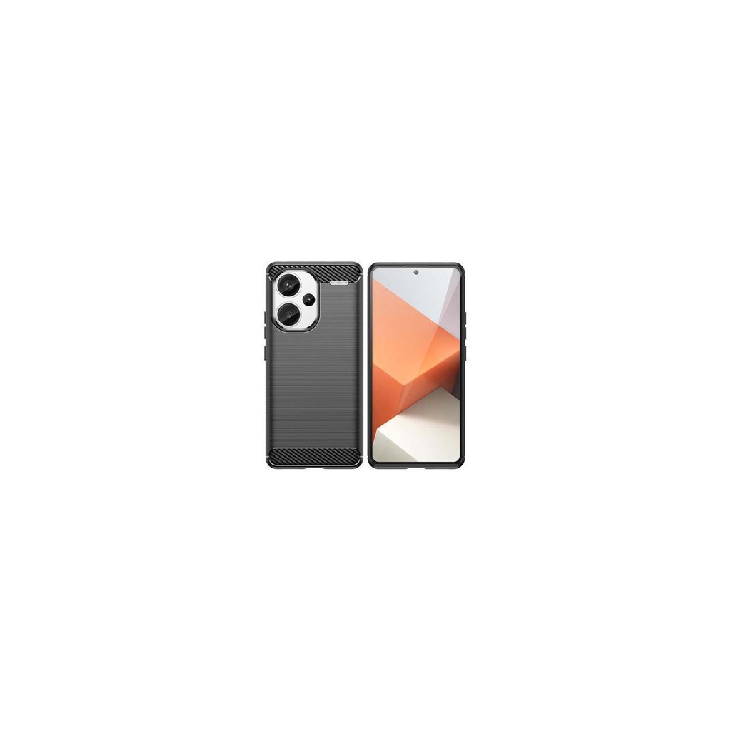 Funda silicona Xiaomi Redmi Note 13 Pro+ 5G, alta protección e inserciones símil a fibra de carbono