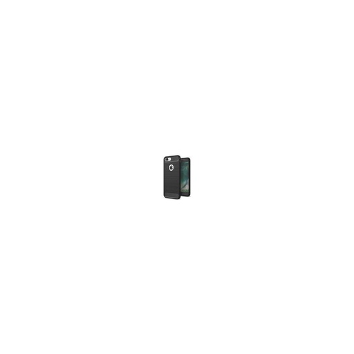 Funda silicona iPhone 7 plus, alta protección, inserciones símil fibra de carbono