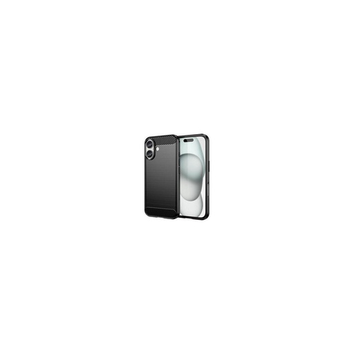 Funda silicona iPhone 16, alta protección e inserciones símil a fibra de carbono