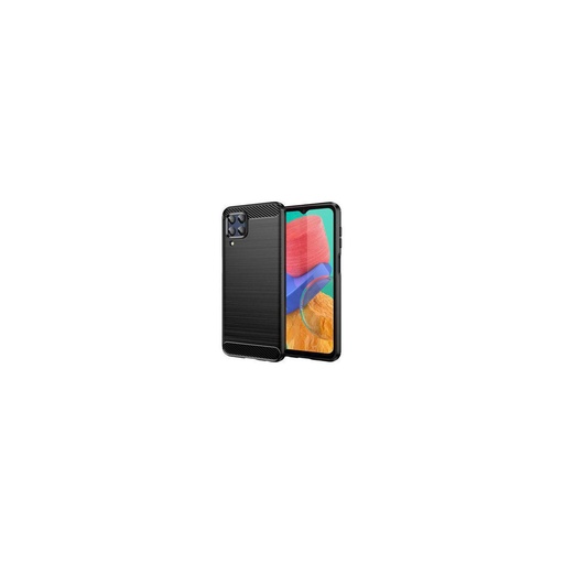 Funda silicona Samsung Galaxy M53 5G, alta protección e inserciones símil a fibra de carbono