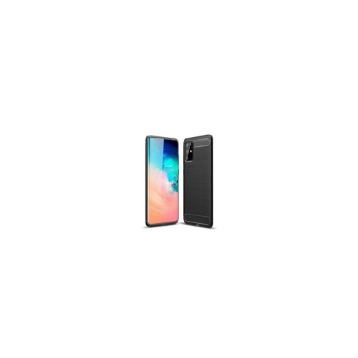 Funda silicona Samsung Galaxy S20+, alta protección e inserciones símil a fibra de carbono
