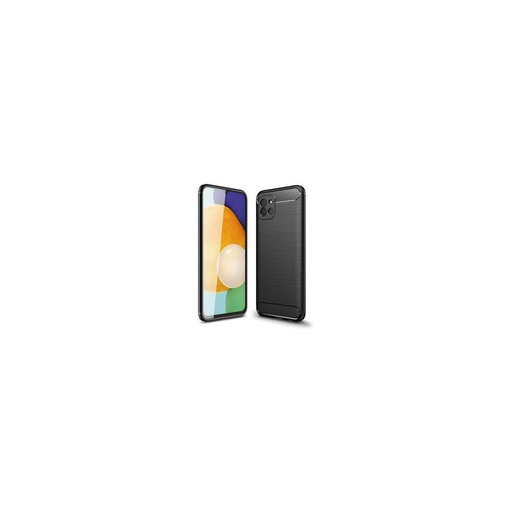 Funda silicona Samsung Galaxy A03, alta protección e inserciones símil a fibra de carbono