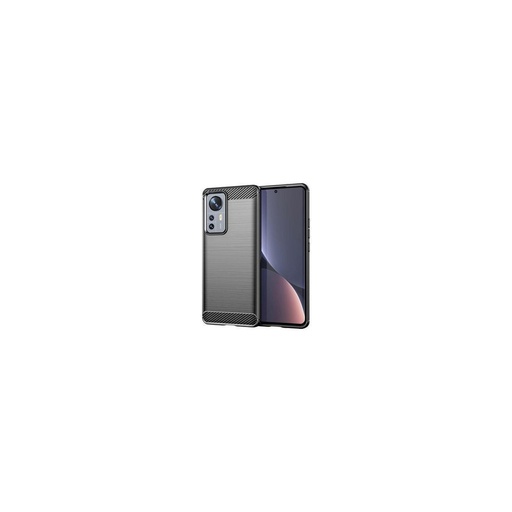Funda silicona Xiaomi 12 Lite, alta protección e inserciones símil a fibra de carbono