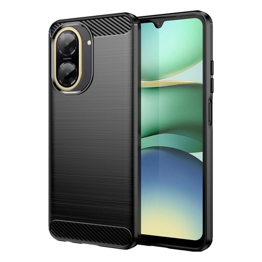 Funda silicona Xiaomi Redmi A5 4G, alta protección e inserciones símil a fibra de carbono