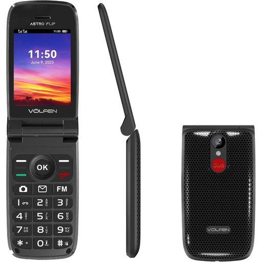Volfen Astro Flip 4G - Teléfono Móvil con Tapa para Mayores