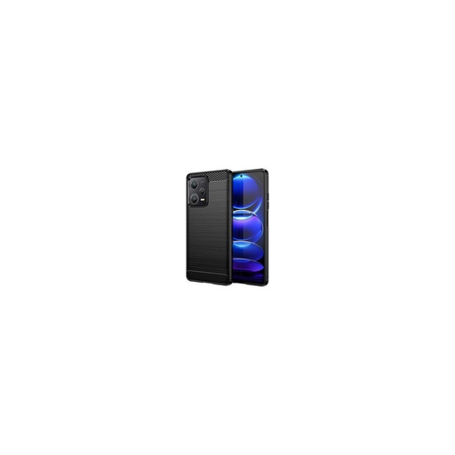 Funda silicona Xiaomi Redmi Note 12 Pro+  5G, alta protección e inserciones símil a fibra de carbono