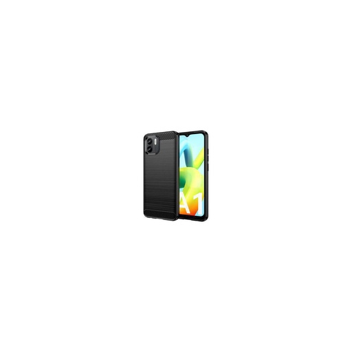 Funda silicona Xiaomi Redmi A1, alta protección e inserciones símil a fibra de carbono