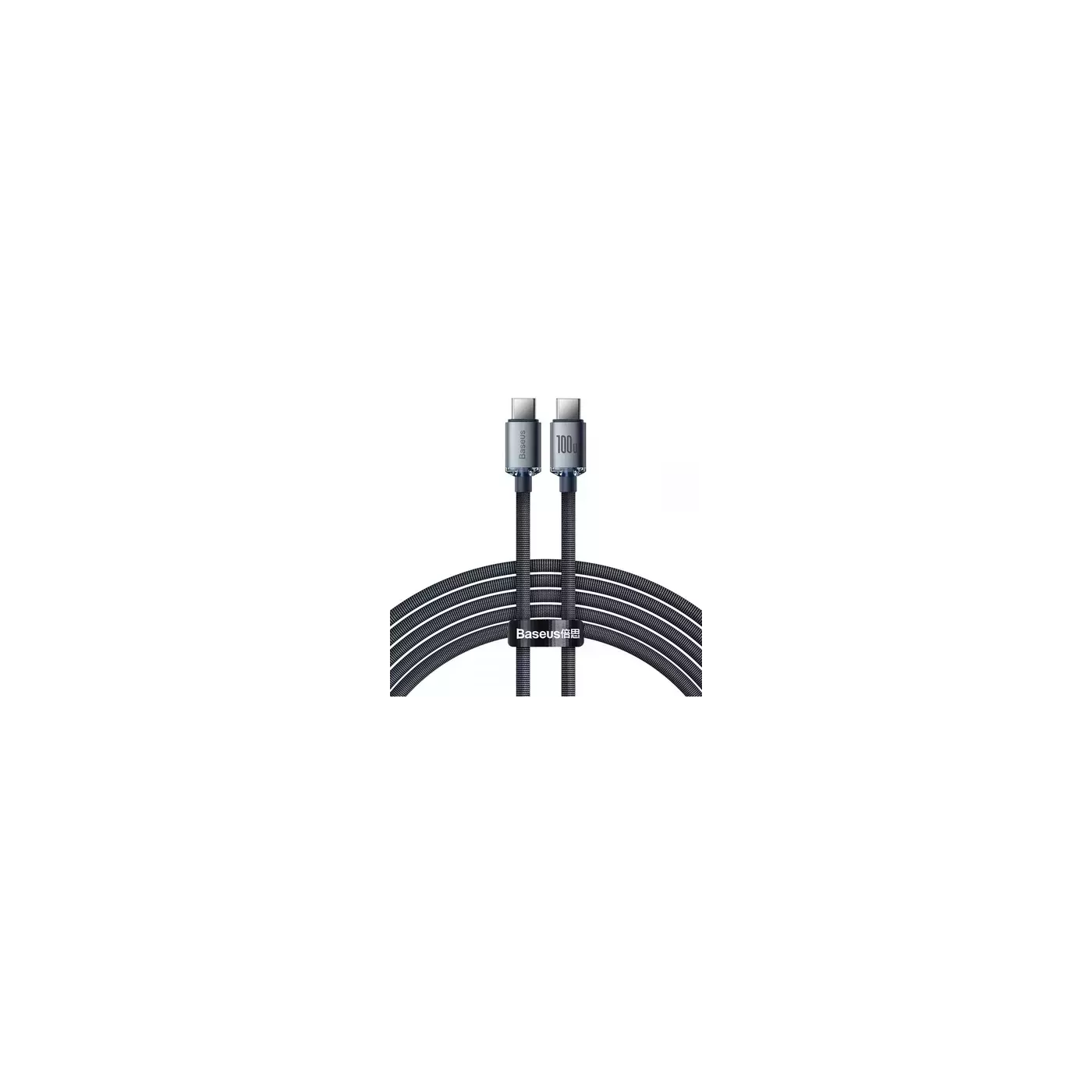 Baseus Crystal Shine cable de carga rápida y transferencia de datos USB-C a USB-C, PD 100W, 2m