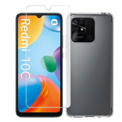 Protector cristal templado + carcasa híbrida Xiaomi Redmi 10C