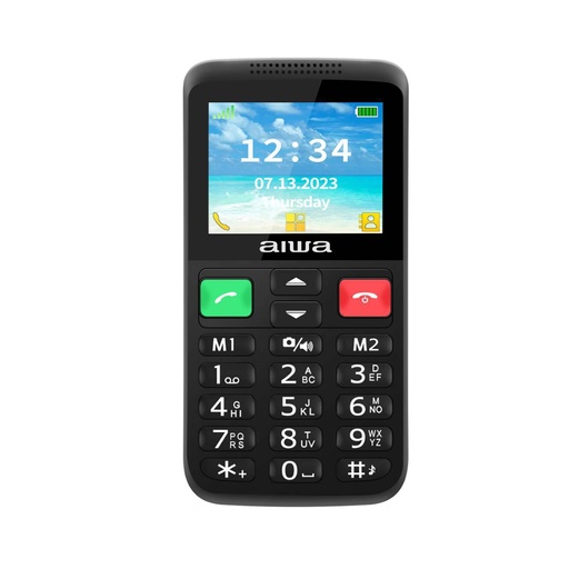Teléfono móvil Aiwa FPH-S200-4G para personas mayores, doble SIM,