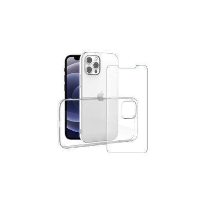 Protector cristal templado + funda silicona iPhone 12 / 12 Pro