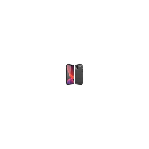 Funda silicona iPhone 12 Pro Max, alta protección e inserciones símil a fibra de carbono