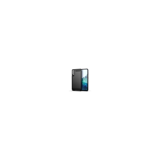 Funda silicona Samsung Galaxy S21 alta protección e inserciones símil a fibra de carbono