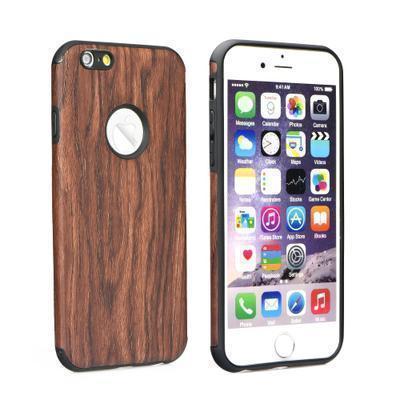Funda silicona iPhone 7 Plus, alta protección e inserciones simil madera