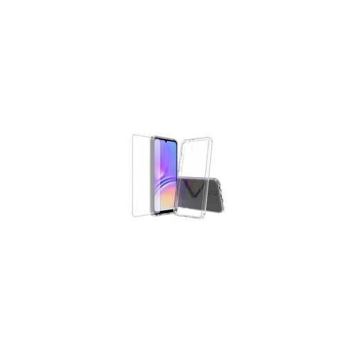 Protector cristal templado + carcasa híbrida Samsung Galaxy A05s