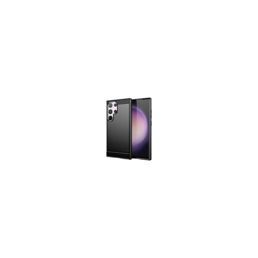 Funda silicona Samsung Galaxy S24 Ultra, alta protección e inserciones símil a fibra de carbono