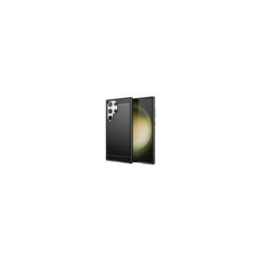 Funda silicona Samsung Galaxy S23 Ultra, alta protección e inserciones símil a fibra de carbono