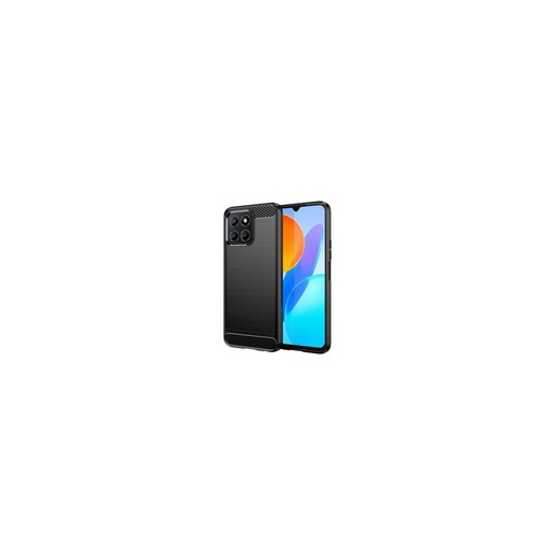 Funda silicona Honor X8, alta protección e inserciones símil a fibra de carbono