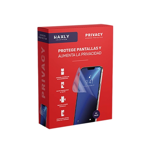 Protector Hidrogel Haxly Privacy para móvil (Pack 25 unidades)