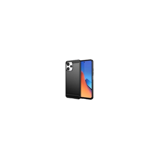 Funda silicona Xiaomi Redmi 12, alta protección e inserciones símil a fibra de carbono