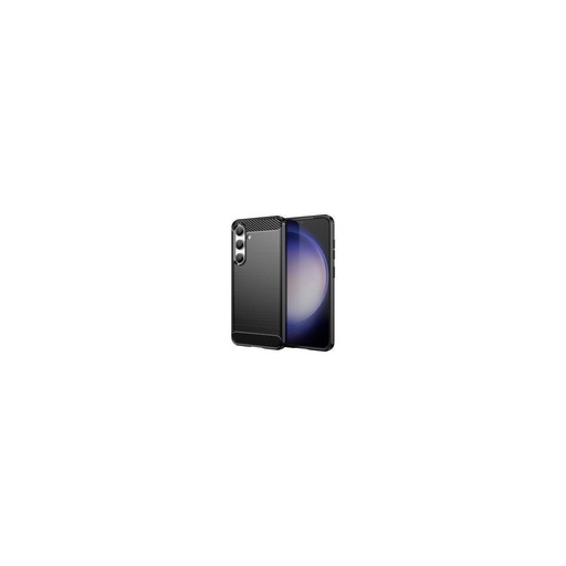Funda silicona Samsung Galaxy S24 Plus, alta protección e inserciones símil a fibra de carbono