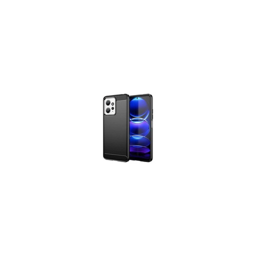 Funda silicona Xiaomi Redmi Note 12 4G, alta protección e inserciones símil a fibra de carbono