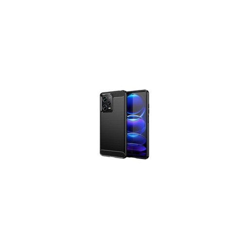Funda silicona Xiaomi Redmi Note 12 Pro 5G, alta protección e inserciones símil a fibra de carbono