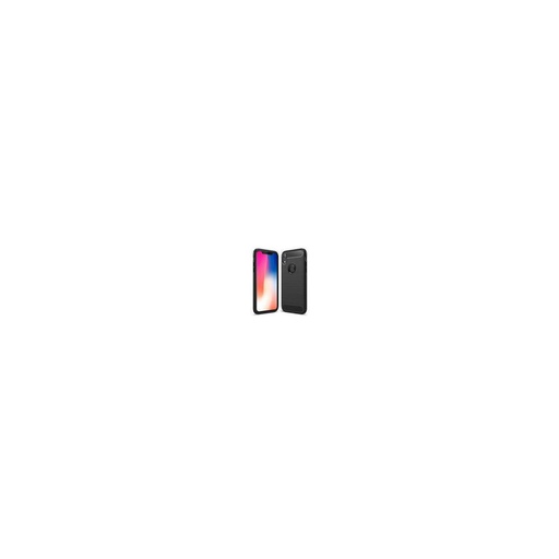 Funda silicona iPhone XR, alta protección e inserciones simil a fibra de carbono