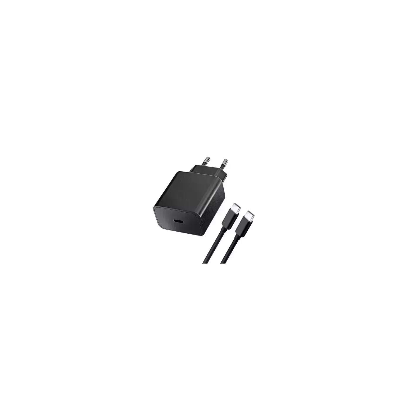 Cargador de red USB-C carga rápida PD y QC 4.0 3A 25W, con cable USB-C