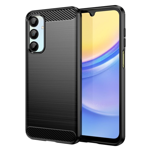 Funda silicona Samsung Galaxy A16 4G / A16 5G, alta protección e inserciones símil a fibra de carbono